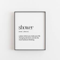 Bathroom Prints, Definition Print, Shower Room Print About Life, Bathroom Decor, Funny Master Prints - thumbnail 1