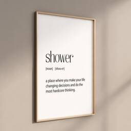 Bathroom Prints, Definition Print, Shower Room Print About Life, Bathroom Decor, Funny Master Prints - thumbnail 2