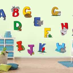 Alphabet Wall Decals, A-Z Cartoon Animals Letters, Kids Room Decor - thumbnail 2