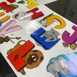Alphabet Wall Decals, A-Z Cartoon Animals Letters, Kids Room Decor - thumbnail 3