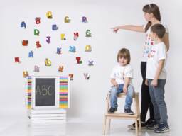 Alphabet Wall Decals, A-Z Cartoon Animals Letters, Kids Room Decor - thumbnail 1