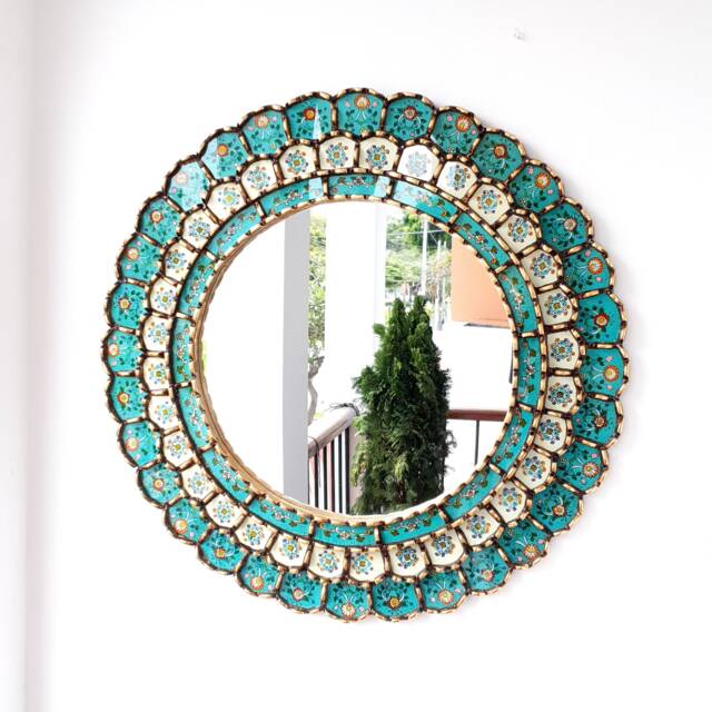 "Peruvian Mirrors ""Harmonious Turquoise 60cm" - image 1