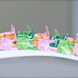 84 Origami Paper Cranes Picture Art - thumbnail 3