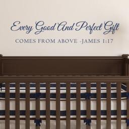 James 117 Quote Vinyl Wall Decal Sticker Lettering Every Good & Perfect Gift Comes From Above - 060 - thumbnail 2