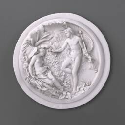 Oberon & Titania Bas-Relief - Fairy Wall Marble Relief Shakespeare's Mythical Fairies Sculpture Plaque 19 cm - 7.5 - thumbnail 1
