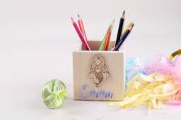 Personalized Wooden Pencil Cup Mermaid, Holder, Mermaid