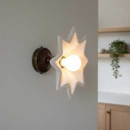 Handmade Plaster Sconce - Sculptural Statement Wall Light