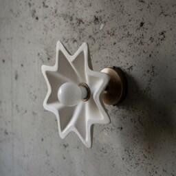 Handmade Plaster Sconce - Sculptural Statement Wall Light - thumbnail 2