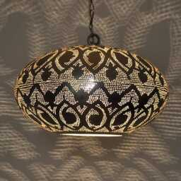 Moroccan Brass Pendant Light Hand-Pierced - 16 - thumbnail 2