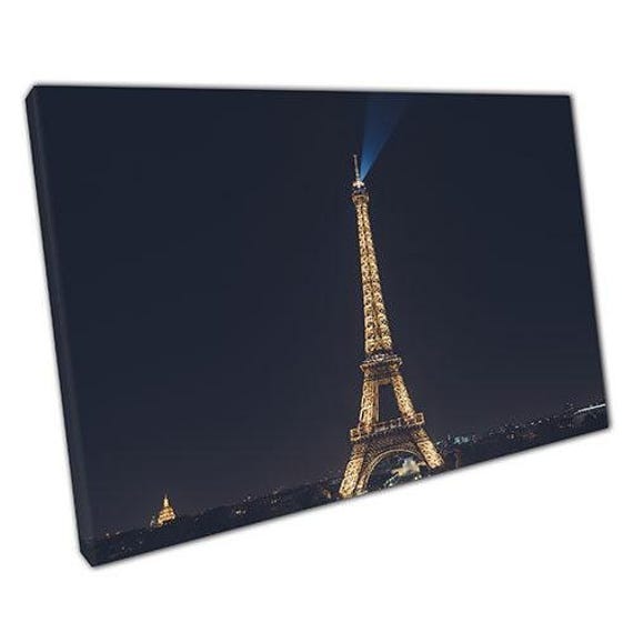 Elegant Eiffel Tower Canvas Print Parisian Wall Art For Home & Office Decor, Ready To Hang - image 1