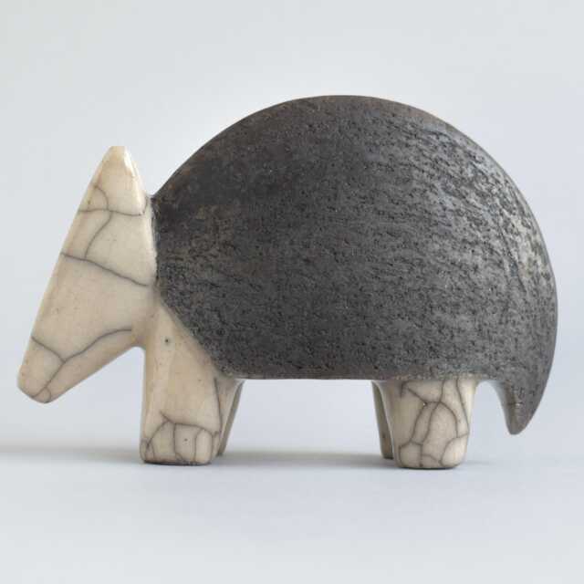 Ceramic Sculpture Armadillo, Sculpture, Raku, Figurine, Pets, Animal, Birthday Present, Art, Clay, Ceramics, Handmade, Nature - image 1