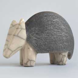 Ceramic Sculpture Armadillo, Sculpture, Raku, Figurine, Pets, Animal, Birthday Present, Art, Clay, Ceramics, Handmade, Nature - thumbnail 2