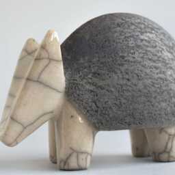 Ceramic Sculpture Armadillo, Sculpture, Raku, Figurine, Pets, Animal, Birthday Present, Art, Clay, Ceramics, Handmade, Nature - thumbnail 4