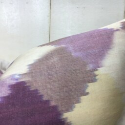 Silk Ikat Pillow Cover Handwoven Decorative Cushion, Soft Color Accent - 16x24 - thumbnail 3