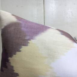 Silk Ikat Pillow Cover Handwoven Decorative Cushion, Soft Color Accent - 16x24 - thumbnail 2