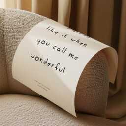 Man I Need Print Kinda Like It When You Call Me Wonderful Minimal Lyrics Poster - thumbnail 3