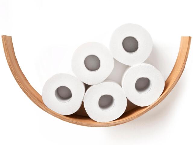 Toilet Paper Holder Wall Mount, Wooden Shelf Oak, Wc Roll Storage, Hanging Floating Holders For Rolls, Unique Bathroom Rack - Smile - image 1