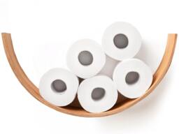 Toilet Paper Holder Wall Mount, Wooden Shelf Oak, Wc Roll Storage, Hanging Floating Holders For Rolls, Unique Bathroom Rack - Smile - thumbnail 1
