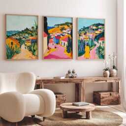 Set Of 3 Addis Ababa Poster, Ethiopia African History Art Cultural Print, Wall Decor - thumbnail 3