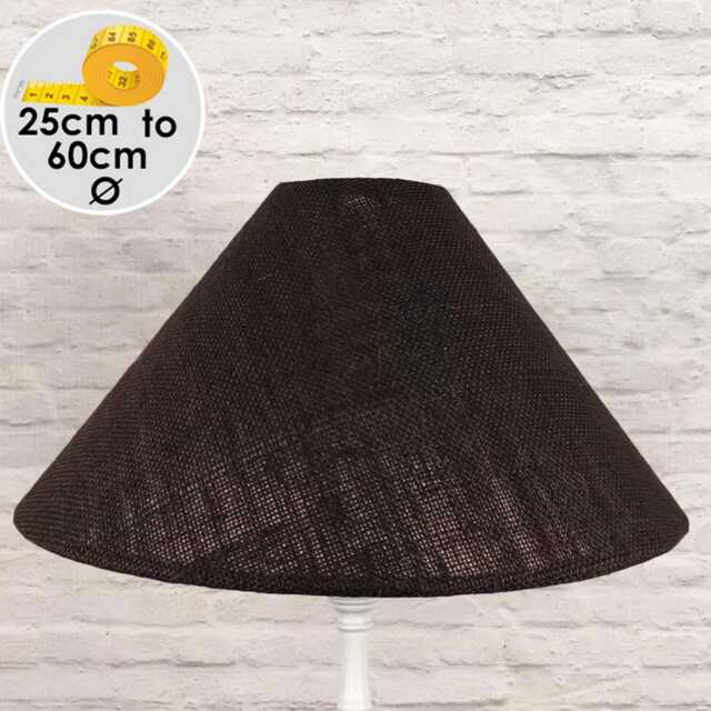 Chocolate Brown Hessian Coolie Lampshade - Handmade Jute Burlap Shade - image 1