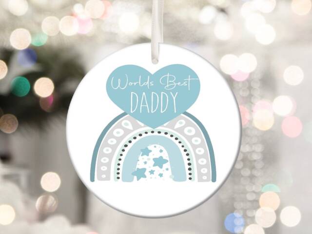 Worlds Best Daddy Dad Personalised Christmas Bauble Funny Gift Present Keepsake Novelty Tree Xmas For Him