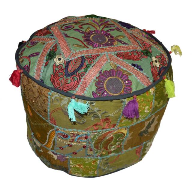 Traditionalplace Ottoman-Floor Cushion, Floor Footstool Cover - image 1
