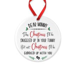 New Mommy Christmas Bauble, Mom To Be Gift From Bump, Be, Bump First Christmas, Mummy's Tummy, Keepsake Present, Pregnancy - thumbnail 3