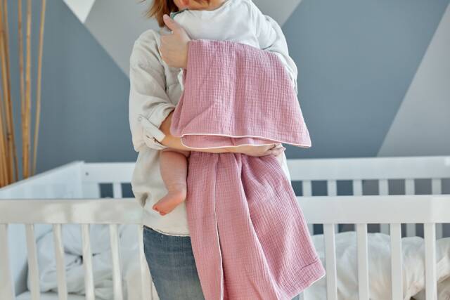 Kraftkids Baby Blanket Muslin Pink - image 1