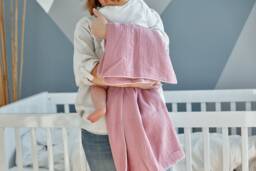 Kraftkids Baby Blanket Muslin Pink - thumbnail 1