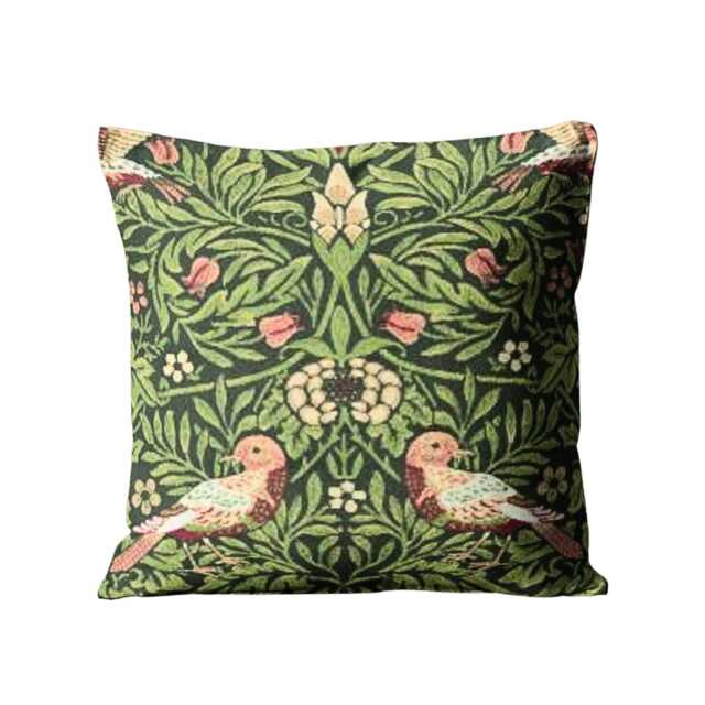 William Morris Birds Tapestry, Tump Green, Woven Wool & Cotton Cushion Cover, 16 X - image 1