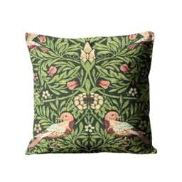 William Morris Birds Tapestry, Tump Green, Woven Wool & Cotton Cushion Cover, 16 X - thumbnail 1