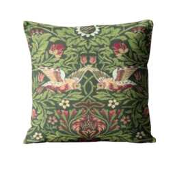 William Morris Birds Tapestry, Tump Green, Woven Wool & Cotton Cushion Cover, 16 X - thumbnail 2