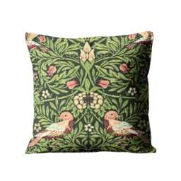 William Morris Birds Tapestry, Tump Green, Woven Wool & Cotton Cushion Cover, 16 X