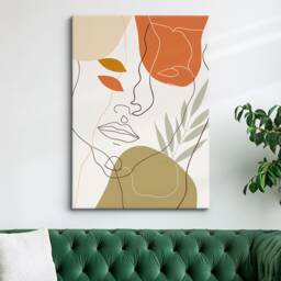 Boho Nordic Face Wall Decor Abstract Art Framed Poster Print & Canvas Bedroom Home Interior Gift For Her Girlfriend