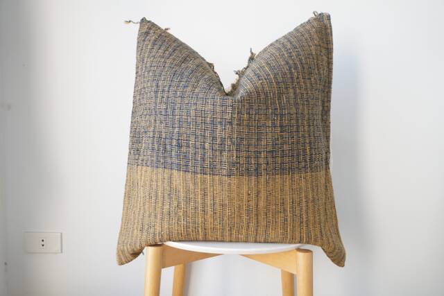 Brown Tribal Hemp Hand Woven Natural Dye Color Pillow Cover - image 1