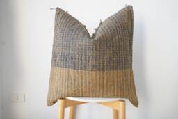 Brown Tribal Hemp Hand Woven Natural Dye Color Pillow Cover - thumbnail 1