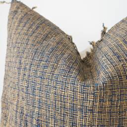 Brown Tribal Hemp Hand Woven Natural Dye Color Pillow Cover - thumbnail 2