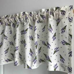 Window Valance Lavender Farmhouse Kitchen Custom Window Curtains Any Size & Drapes Floral - thumbnail 2