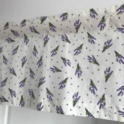 Window Valance Lavender Farmhouse Kitchen Custom Window Curtains Any Size & Drapes Floral - thumbnail 3