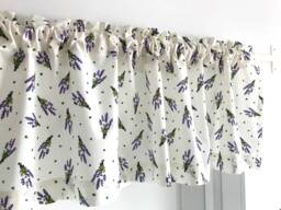 Window Valance Lavender Farmhouse Kitchen Custom Window Curtains Any Size & Drapes Floral - thumbnail 1