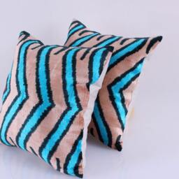 ??kat Velvet Pillow, Silk Decorative Pillow, Throw Pillow Case, Throw Pillow, Anniversary Gift, Birthday Gift, Couch Pillows, Black Beige - thumbnail 3