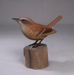 Carolina Wren Wooden Carved Bird - thumbnail 2