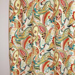 "Pair 25 Or 50"" Wide Covington Whimsy Paisley Panels Drapes Cafe Curtains Length 24 48 63 72 84 96 108 120" - thumbnail 4