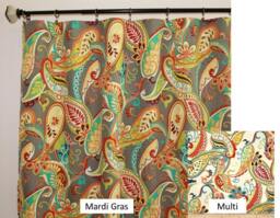 "Pair 25 Or 50"" Wide Covington Whimsy Paisley Panels Drapes Cafe Curtains Length 24 48 63 72 84 96 108 120"