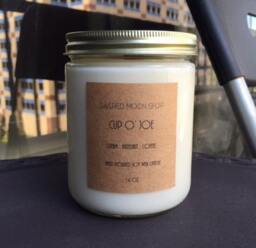 Cup O' Joe Vegan Hand Poured Soy Wax Candle // 16 Oz. Reusable Glass Jar With Wooden Wick - thumbnail 3