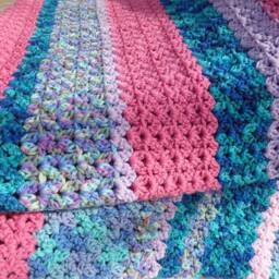 striped Blanket, Dice Decor, That's How I Roll, Gamer Gift, Sofa Throw, Afghan, Crochet Blanket, Beach Throw Blanket - thumbnail 2
