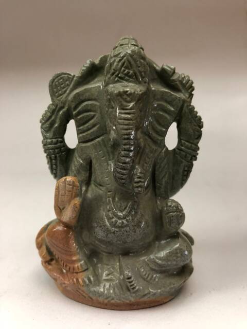 Agate Ganesha Statue, Small Gemstone Idol - image 1
