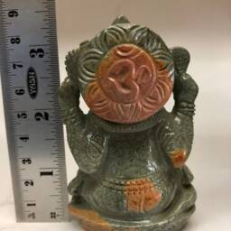 Agate Ganesha Statue, Small Gemstone Idol - thumbnail 2
