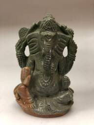 Agate Ganesha Statue, Small Gemstone Idol - thumbnail 1