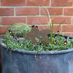 Rusty Metal Goldfish Planter Decoration, Memorial, Outdoor & Garden Gift - thumbnail 3